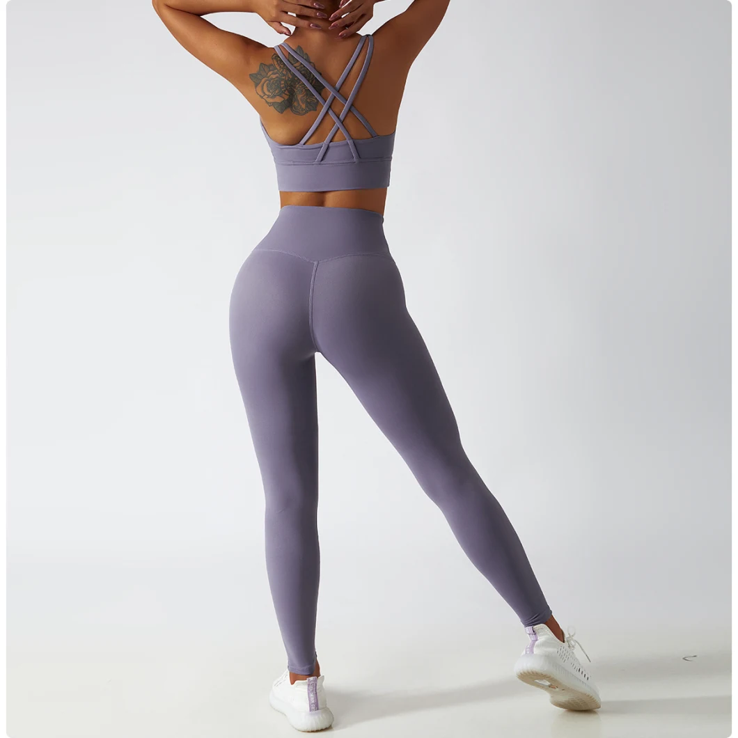 Black Friday Wholesale Women Yoga Sport Fitness Nude Feeling Yoga Pants Sportswear Fitness & Yoga Wear Breathable Gym Workout Set