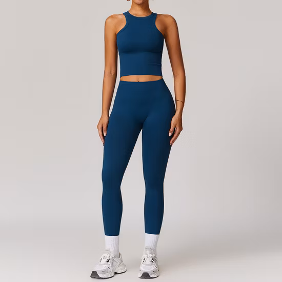 2023 Nuovo abbigliamento per fitness e yoga, set di reggiseni yoga senza cuciture da 6 pezzi, giacche sportive, pantaloncini senza cuciture, leggings da palestra con scollo a V, abbigliamento sportivo senza cuciture