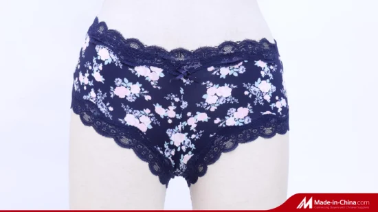 Slip da donna, confezione da 2 pezzi di intimo bikini con motivo a conchiglia sull'apertura della gamba